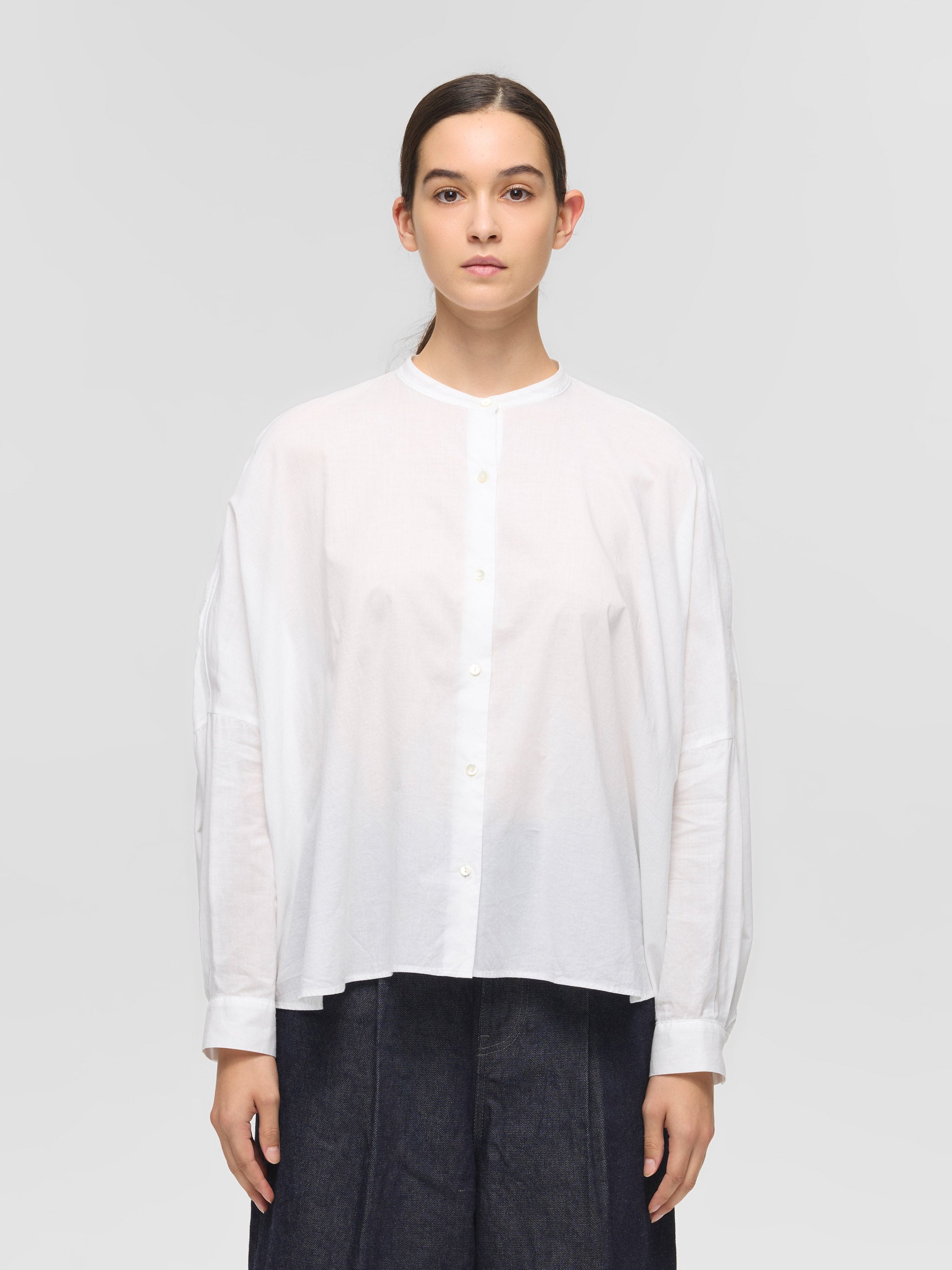 back gather wide shirt | 1-238975 – mizuiro ind