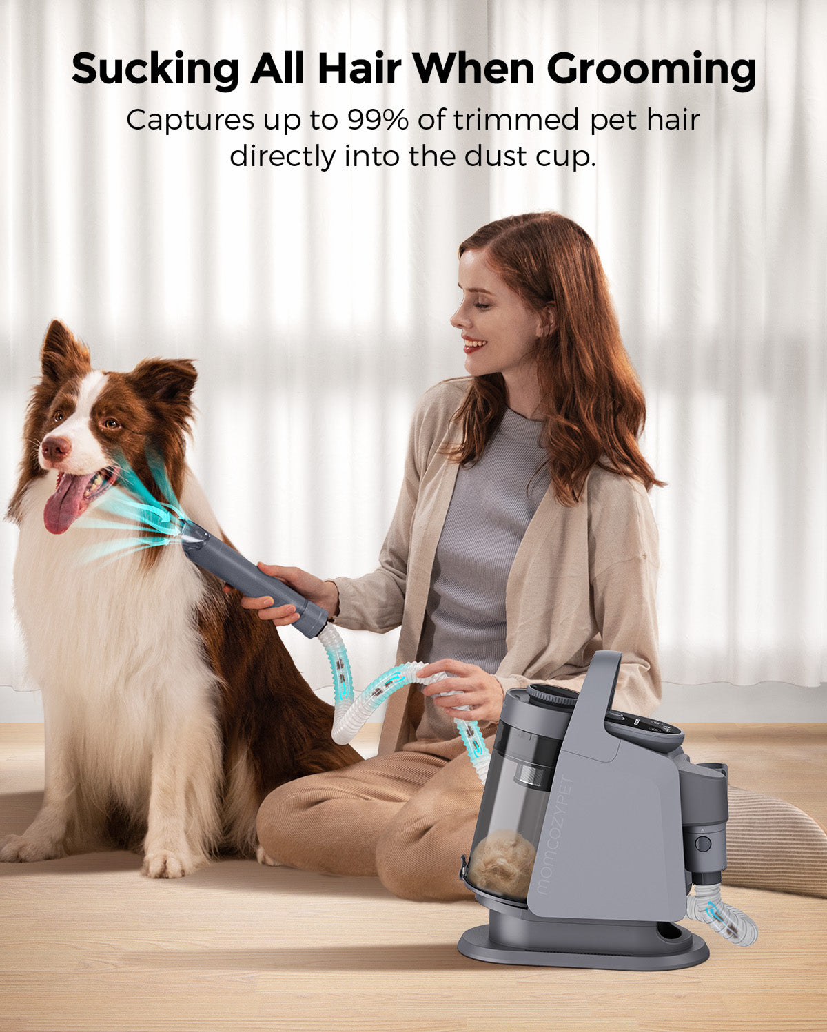 Momcozy Pet FurEase Dog Grooming Vacuum Kit