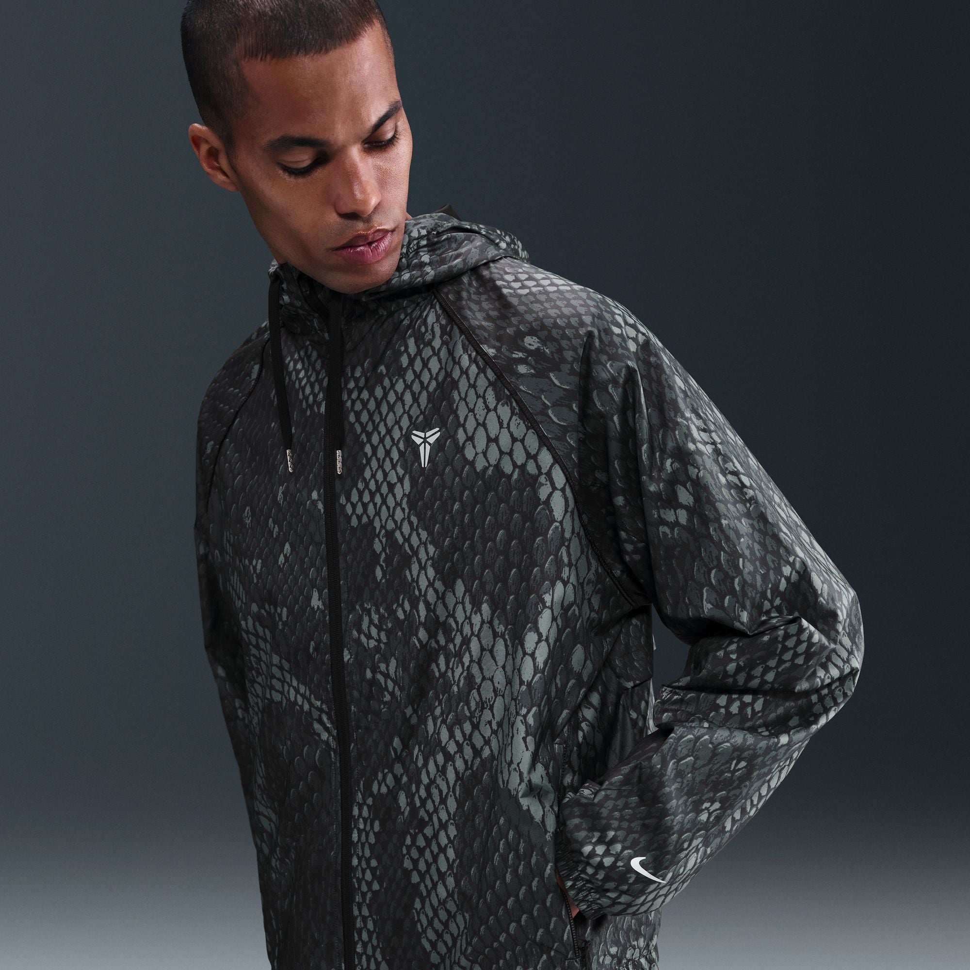 Kobe Bryant Woven Jacket - Black/Reflective Silver IB2704-010 I