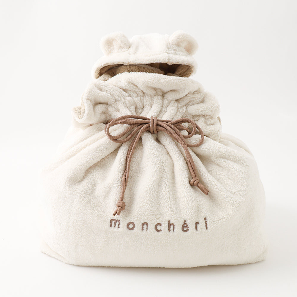 吸水速乾くま耳フードタオル巾着【名入れ刺繍対応】 – moncheri