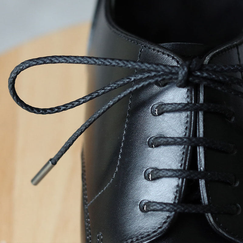 ほどけにくい蝋引き靴紐 丸紐石目柄2.2mm（革靴用のシューレース