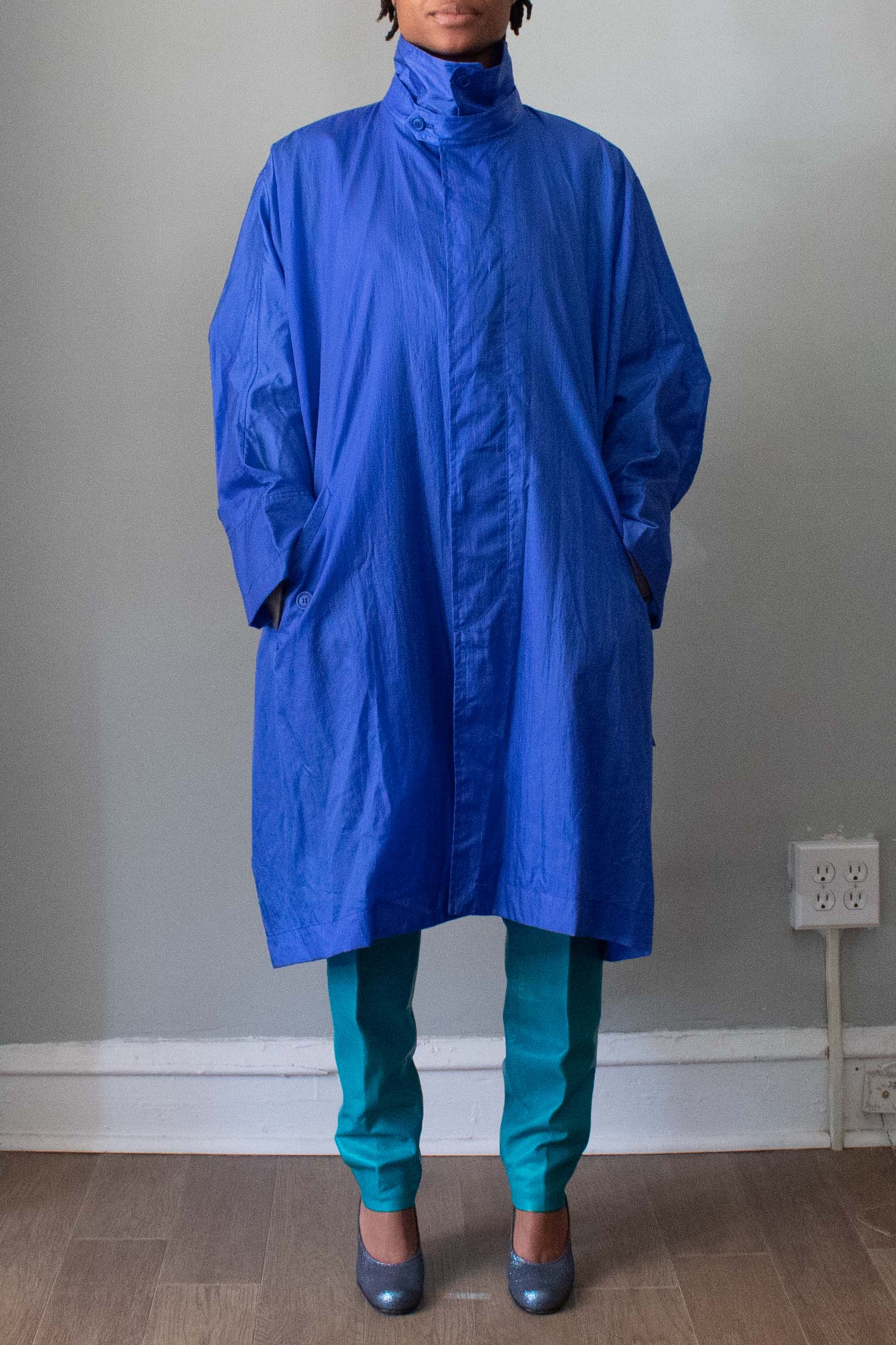 Issey Miyake Blue Nylon Windcoat – Moore Vintage Archive