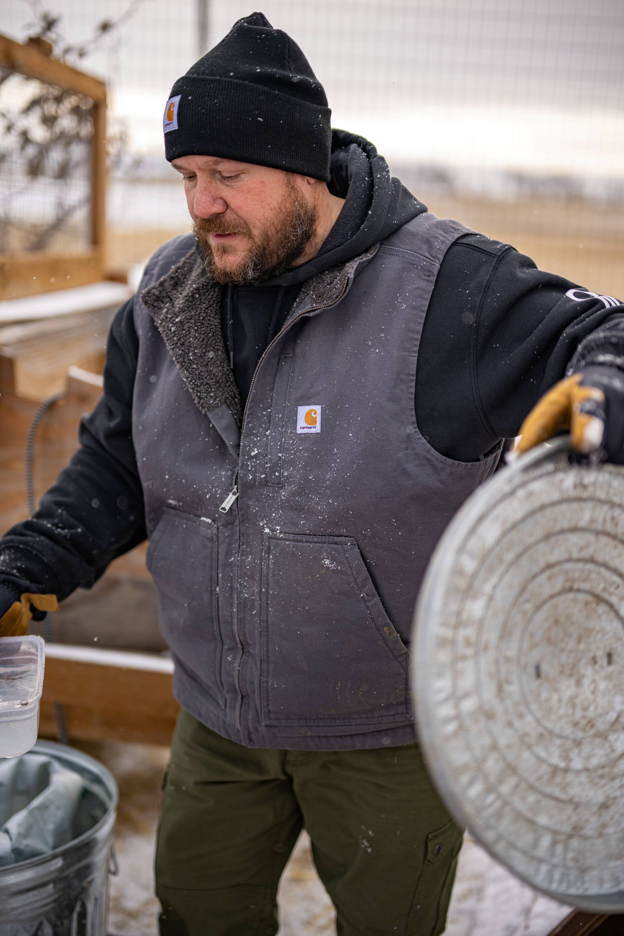 Carhartt Men's Gray Polyester Fleece-lined Vest S at Lowes.com