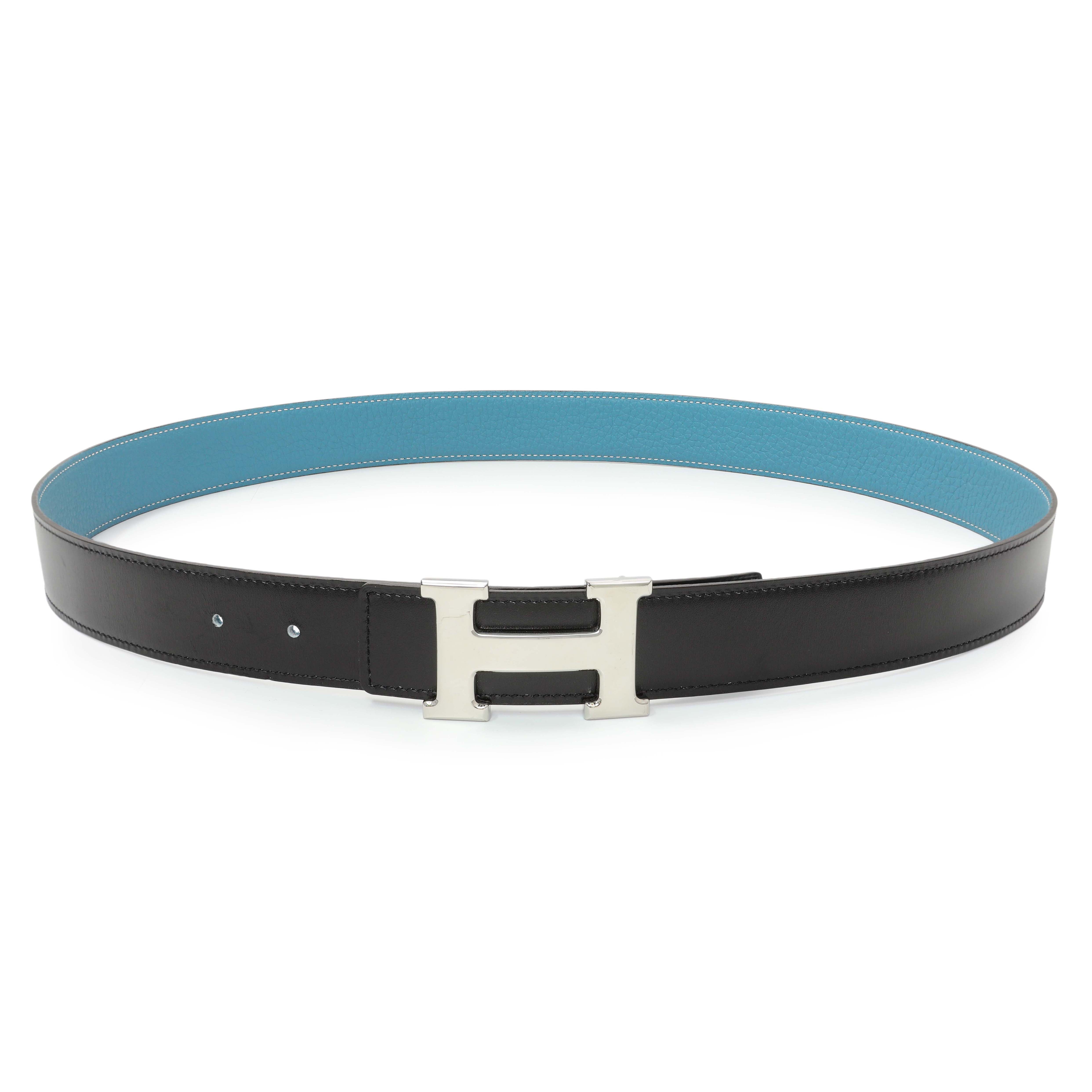 Hermes Black/Blue Box/Togo H Belt – Modaselle