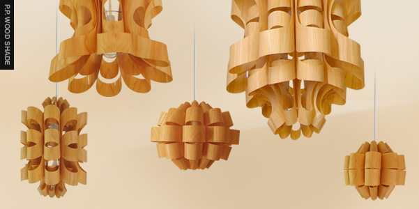 どん2-ウッド DON2-W P.P.Wood Lamp Shade 【照明作家 谷俊幸】