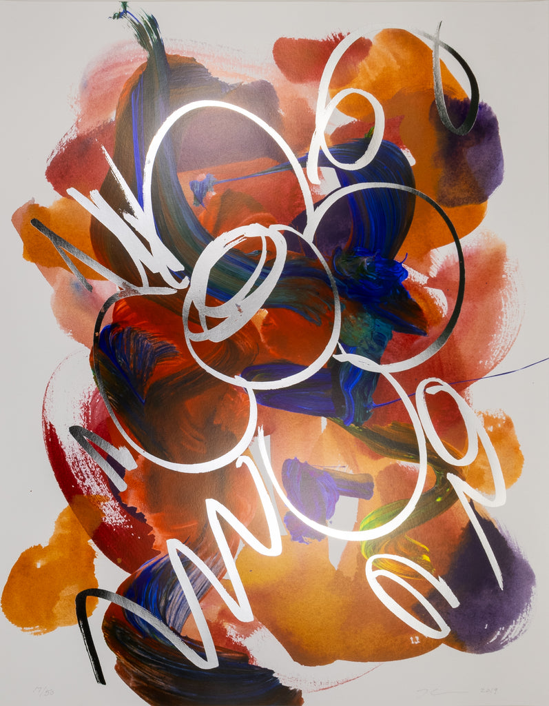 Jeff Koons 2019 Flower Drawing Signed Screenprint Edition of 50