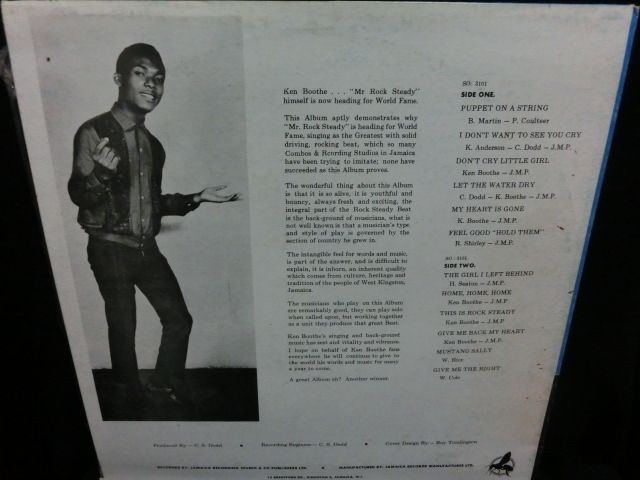 ケン・ブース/ロックステディ名盤☆KEN BOOTHE-『MR. ROCK STEADY