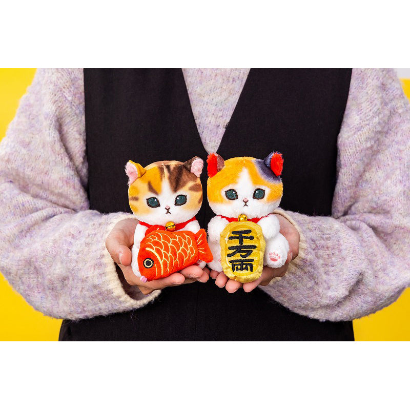 mofusand にゃんこが見守るデスクトップひっかけぬいぐるみ(めで鯛