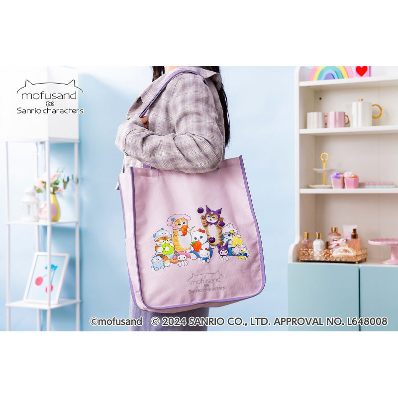 mofusand×サンリオキャラクターズ 大きめパイピングトートバッグ