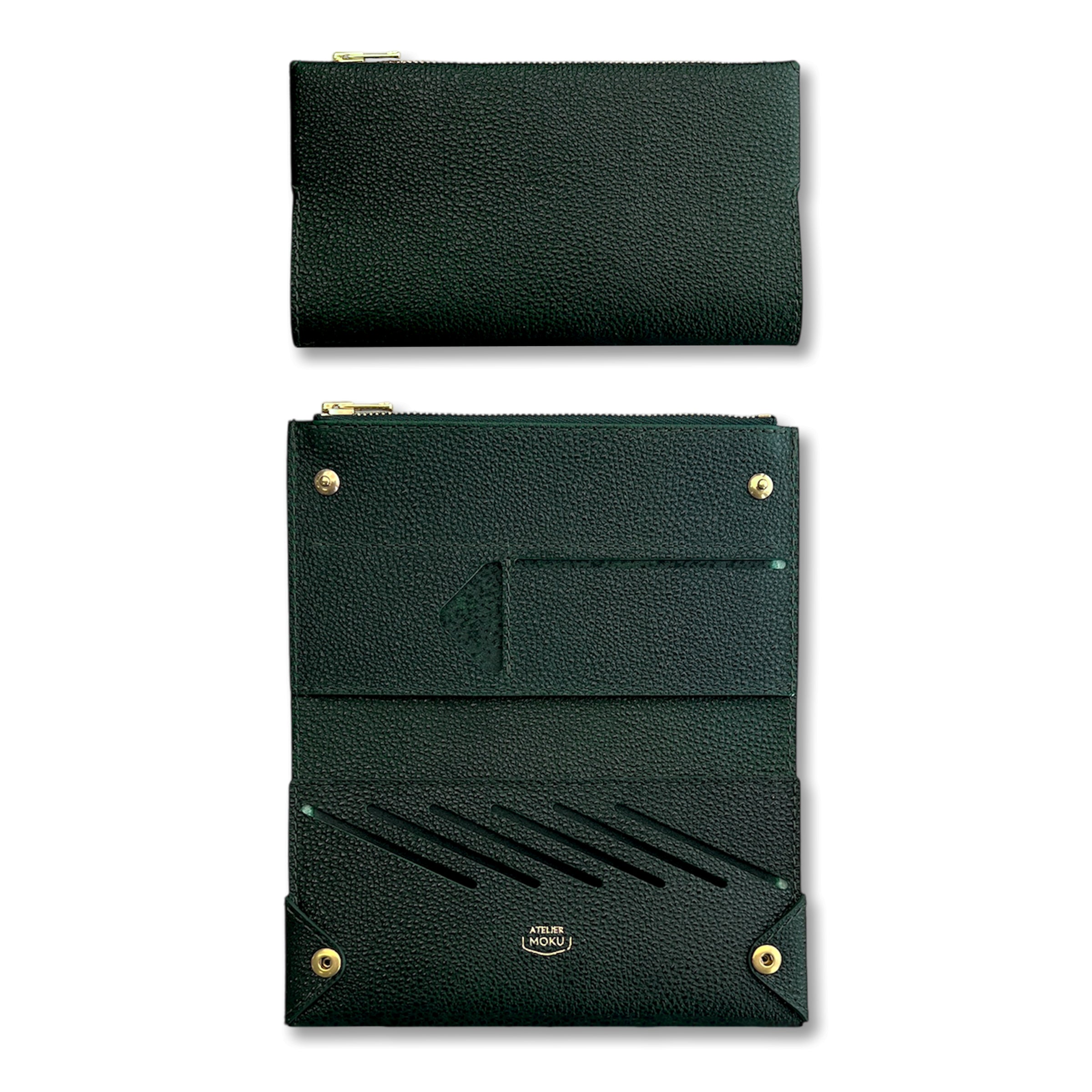 小さく薄い長財布UNO ver.2 Plus 黒桟革