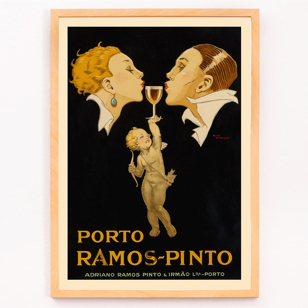 Poster | Kissing Couple Porto Ramos-Pinto by René Vincent | MORYARTY