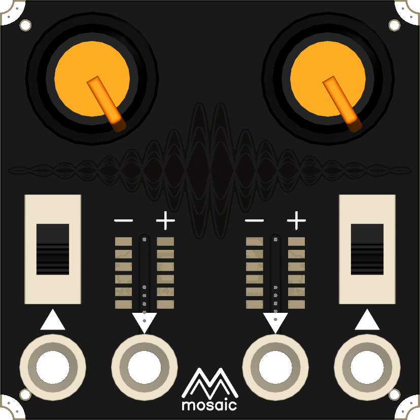 dual attenuverter – Mosaic modular synthesizers