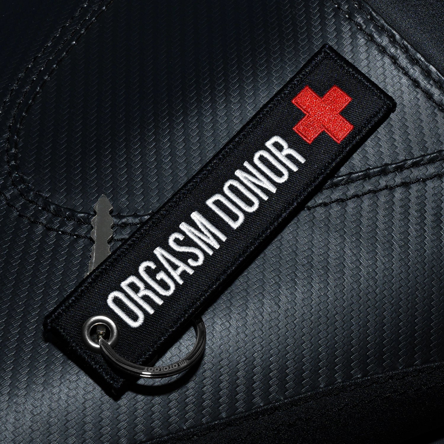 Orgasm Donor - Motorcycle Keychain - Moto Loot