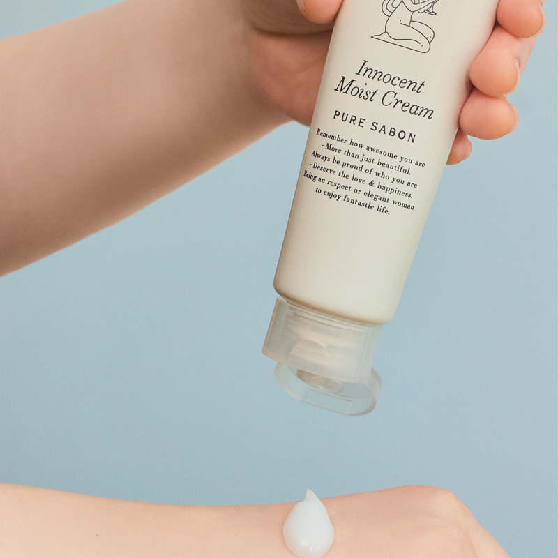 モアディーテ イノセントモイストクリーム ピュアサボンの香り