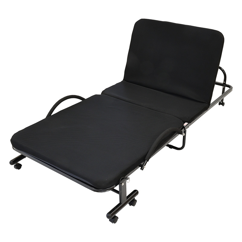 折り畳みベッド 約幅930×奥行2050×高さ290mm ブラック ｜ ミスター