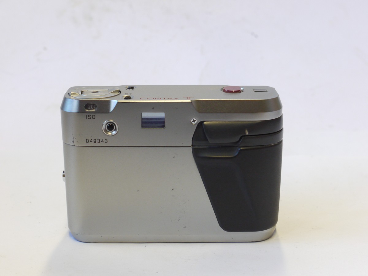 Contax T Silver coloured 35mm folding coupled rangefinder camera
