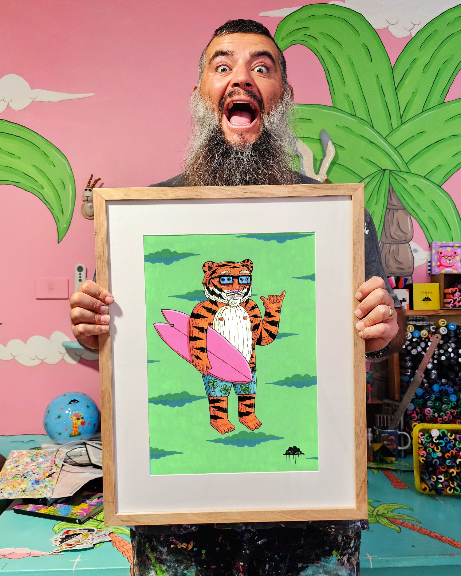 Teebo the Tiger - Original Painting – Mulga The Artist