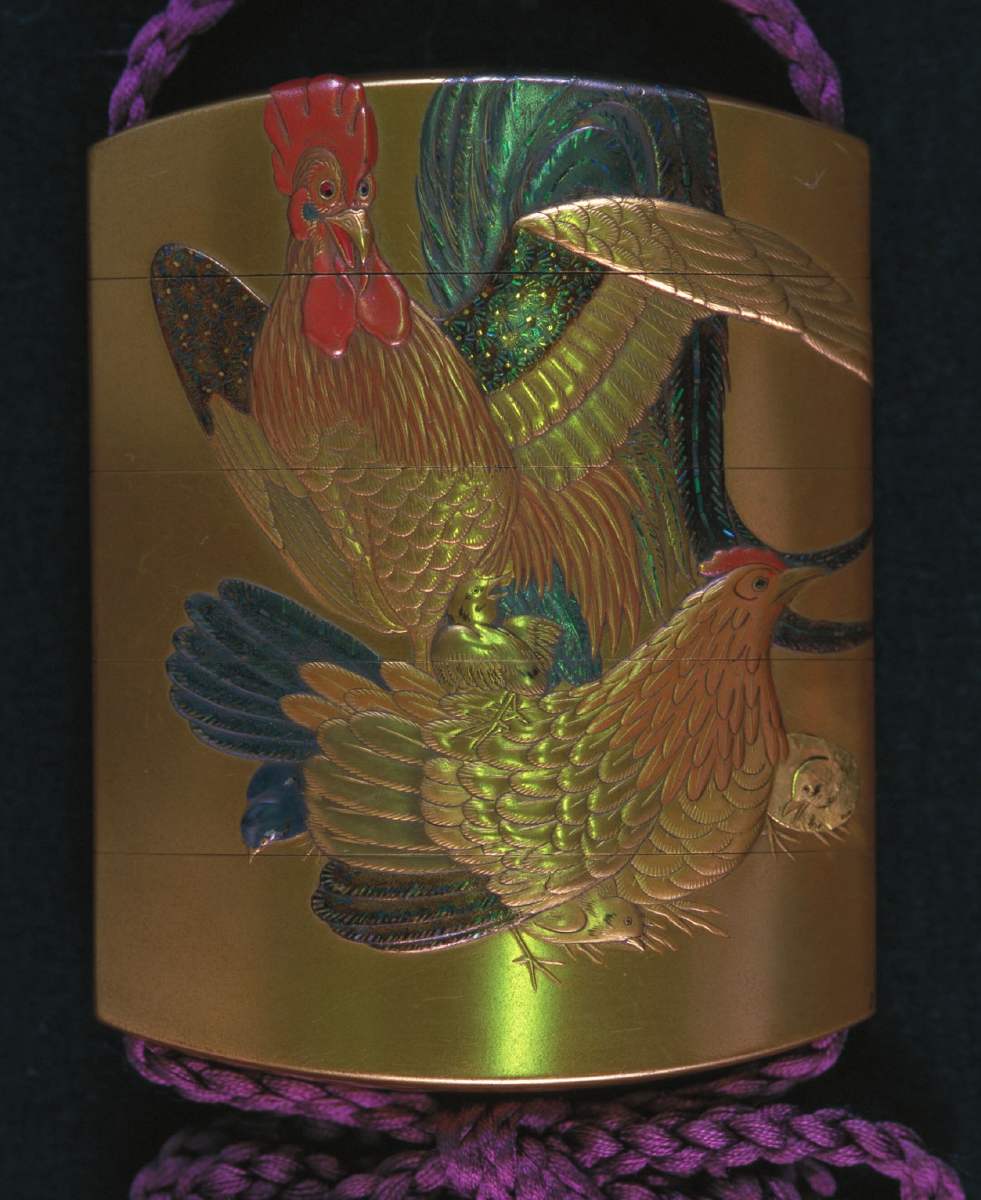 鶏蒔絵印籠