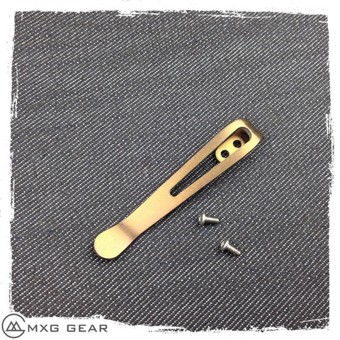 Custom Made Titanium Deep Carry Pocket Clip For Zero Tolerance