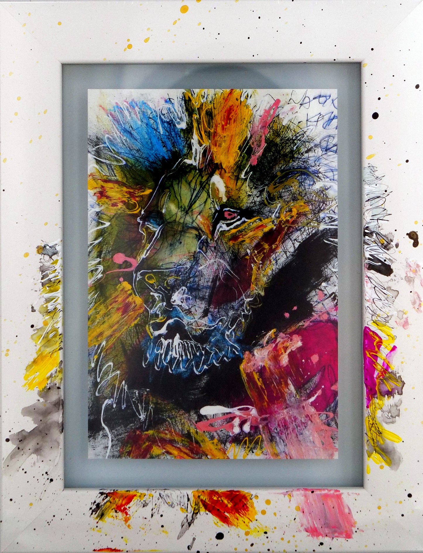 sold※【北村直登】オリジナルペイントフレーム｜黄昏れるライオン