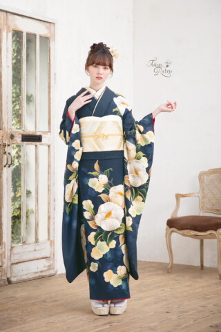 振袖 袴 専門店 きものの華匠の振袖 /紺色/エレガント/花柄/ 東京