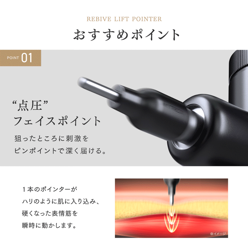 W刺激でリフトケア特化型ハンディガン｜MYTREX REBIVE LIFT POINTER
