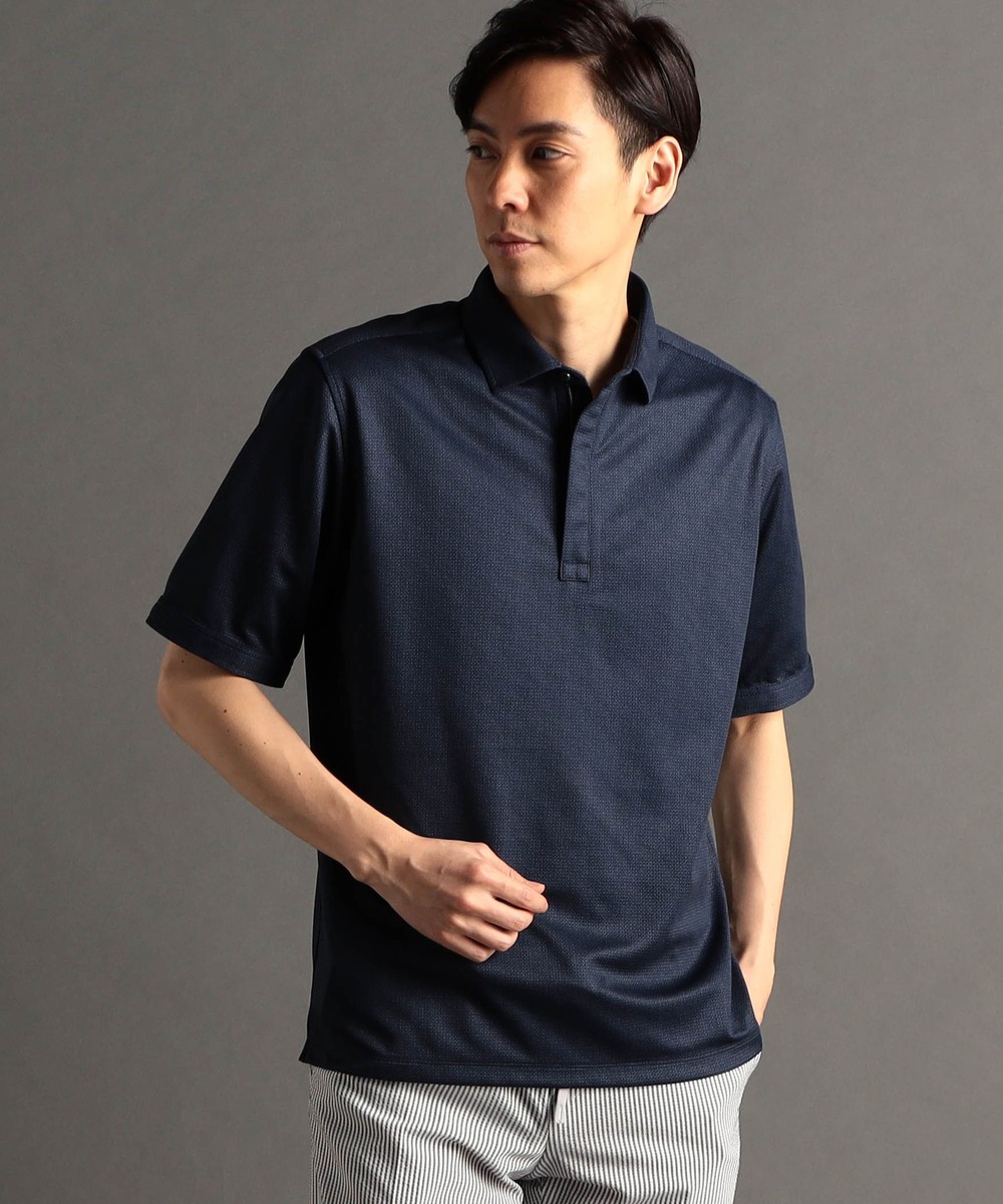 ブロックジャカードプリント 半袖ポロシャツ｜ポロシャツ｜ニコル公式