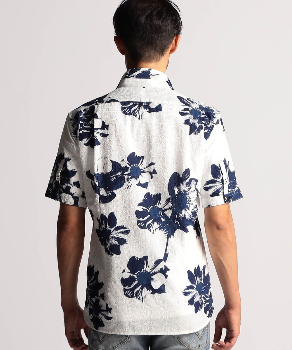 アラカルトプリント半袖スタンドシャツ｜半袖｜ニコル公式通販サイト