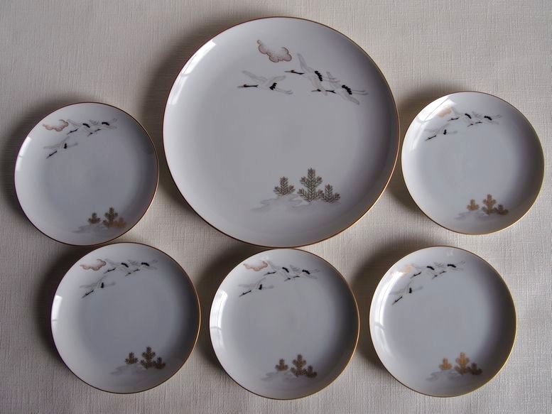 SHOP 偶然と必然の間 深川製磁 銘々皿 鶴 松