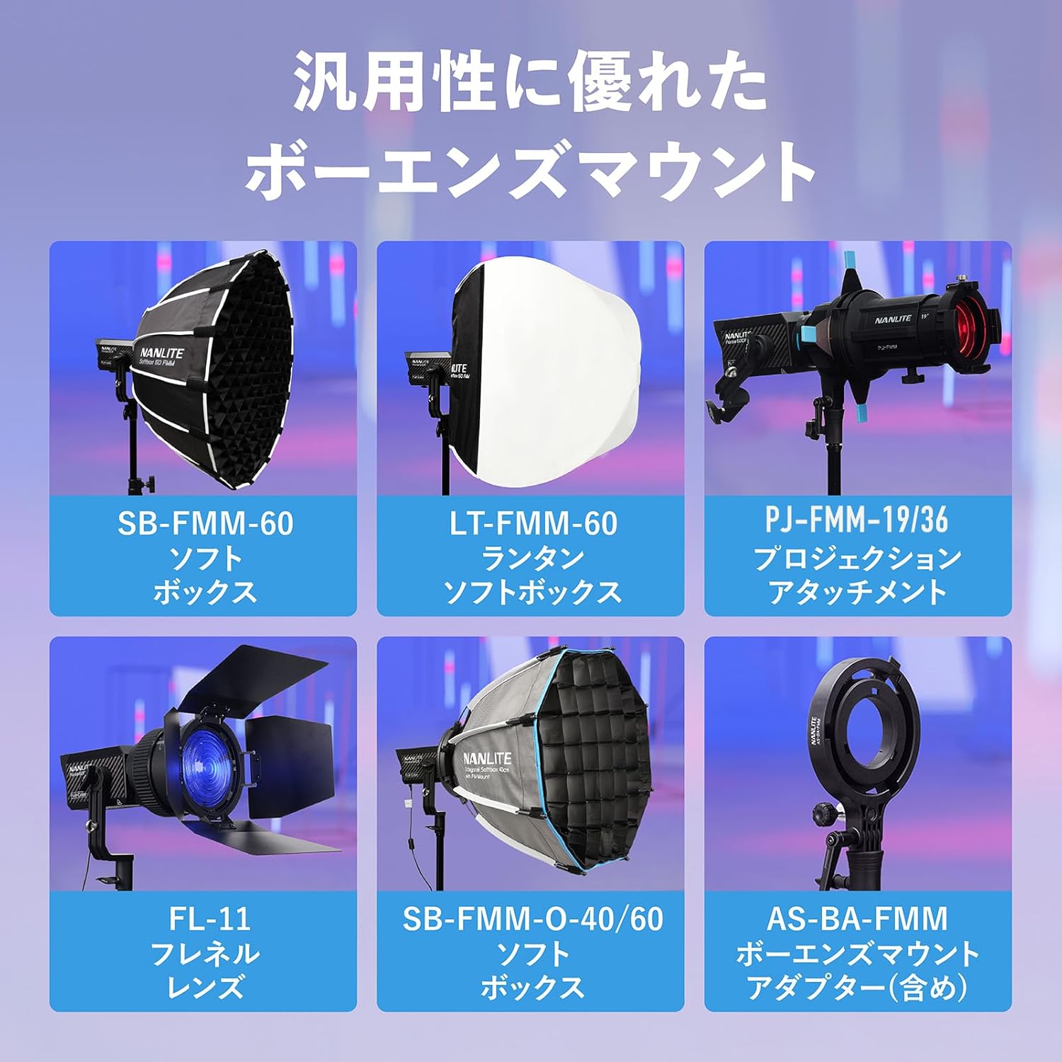 NANLITE Forza 60C 撮影用ライト RGBLAC RGBライト LEDスポットライト