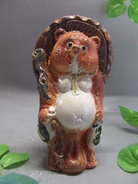 sk-705スカーレット色手づくりスリム狸｜信楽たぬき専門店/ネット