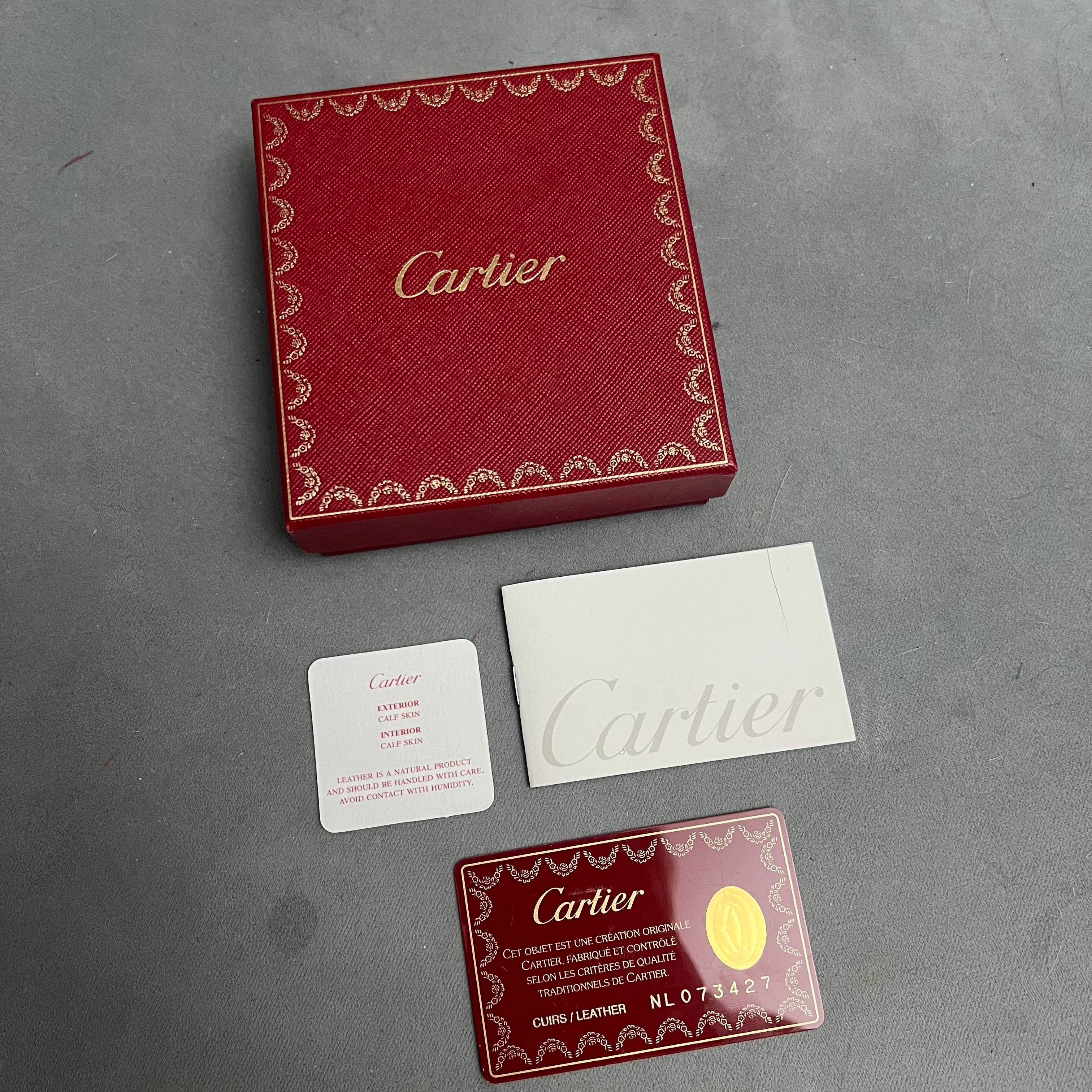 CARTIER Leather Goods Box 4.75x4.40x1.5  inches + Booklet +