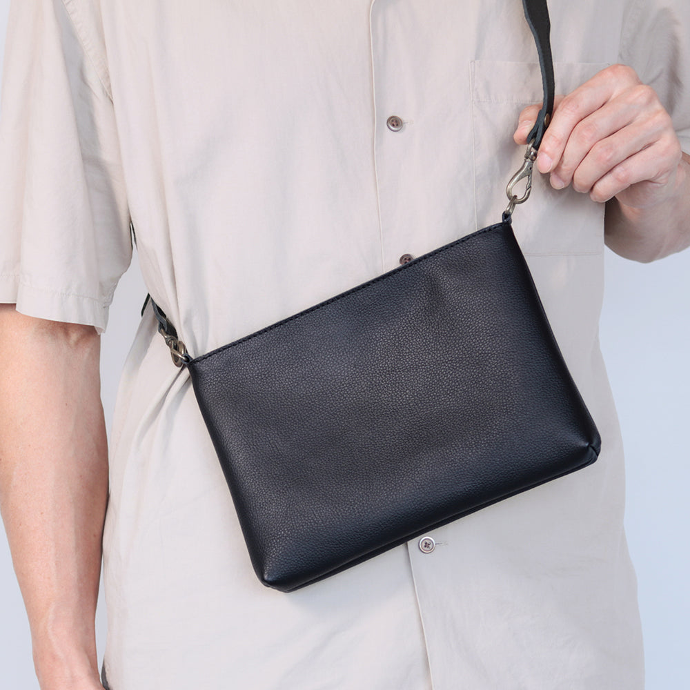 浅型-小サイズ】姫路レザー シンプルを極めたレザーサコッシュ NC3419S