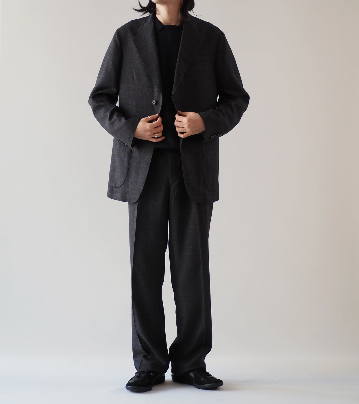 MAATEE＆SONS セットアップ トラウザース , C.Grey – Navyblue