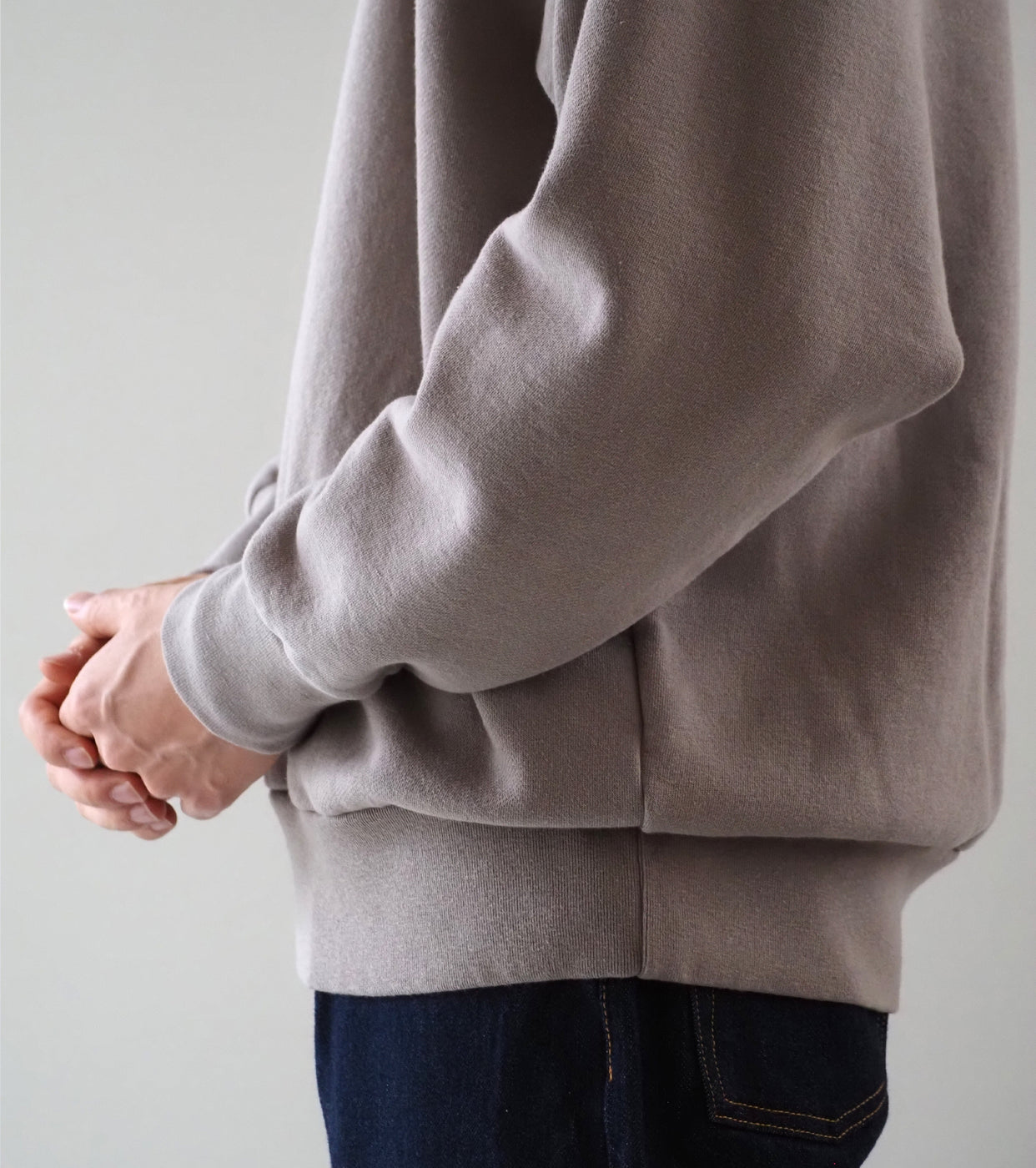 CIOTA Half Zip Sweatshirt , Light Gray – Navyblue