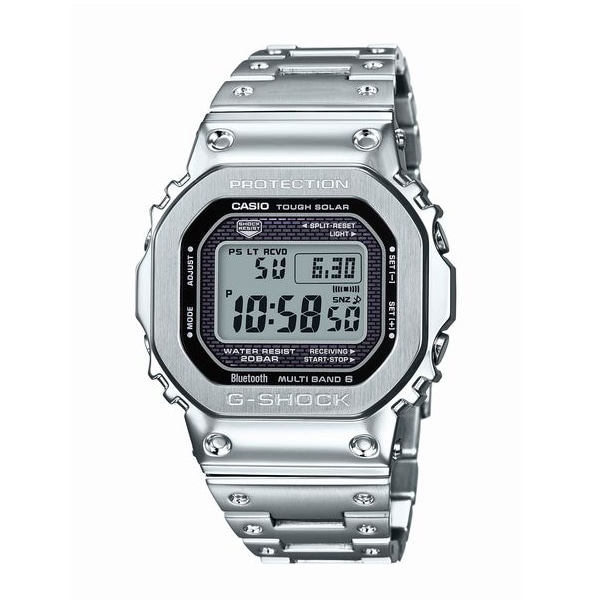 G-SHOCK フルメタル GMW-B5000D-1JF 電波ソーラー(シルバー): G-SHOCK