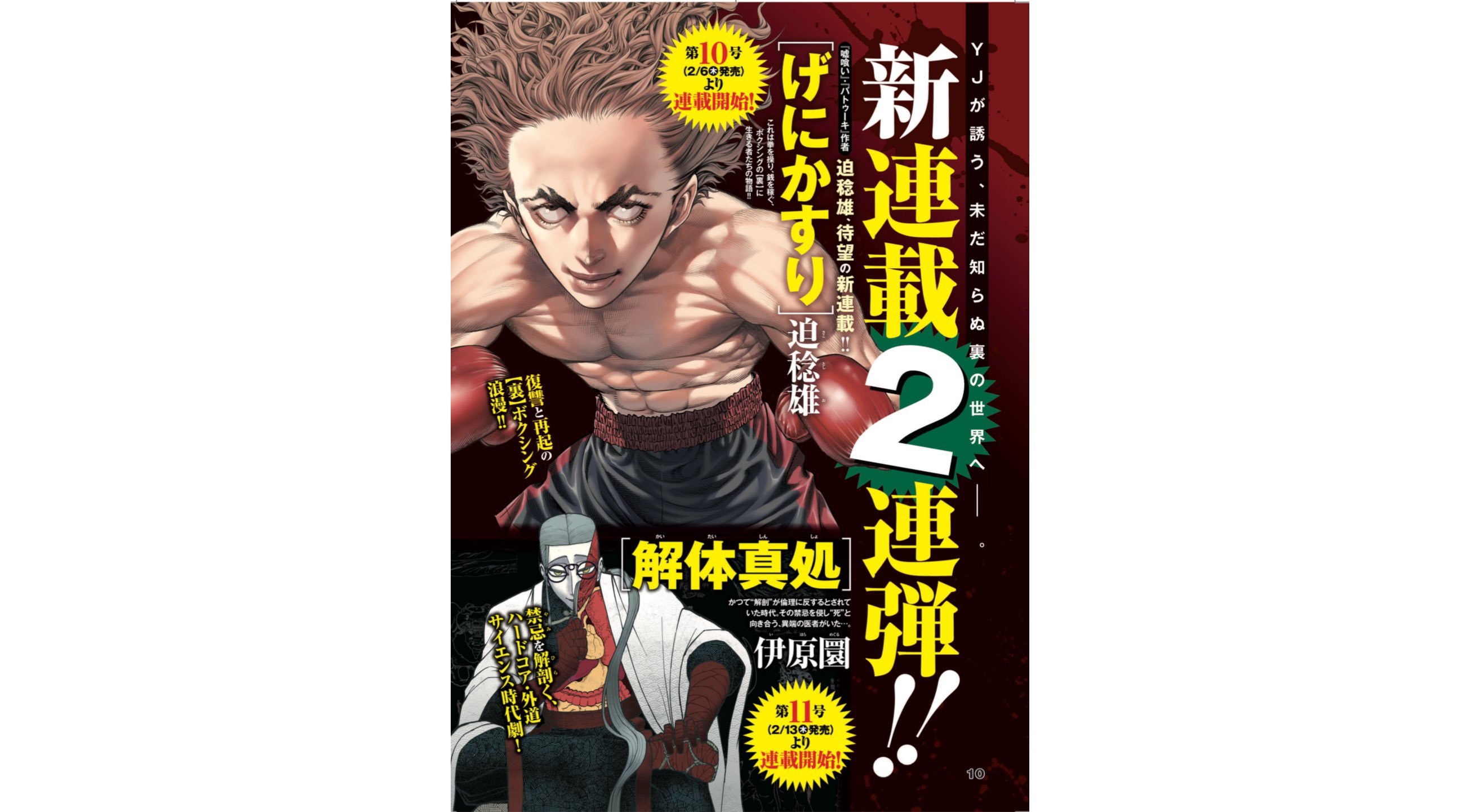 嘘喰い』『バトゥーキ』作者・迫稔雄氏の新連載『げにかすり』が発表