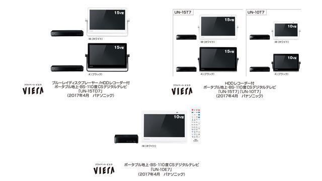 ポータブルテレビ「プライベート・ビエラ」 TD7、T7シリーズ、E7を発売