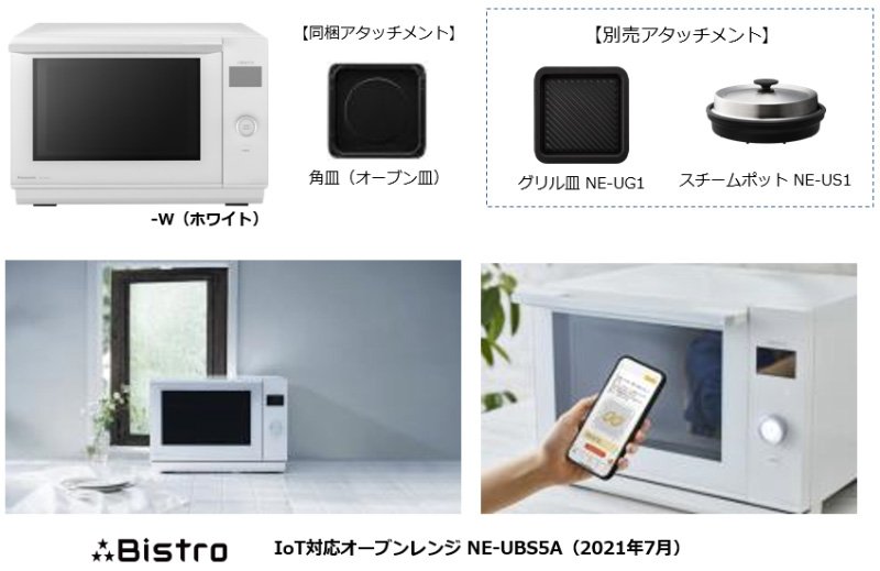 IoT対応オーブンレンジ「ビストロ」NE-UBS5Aを発売 | 個人向け商品