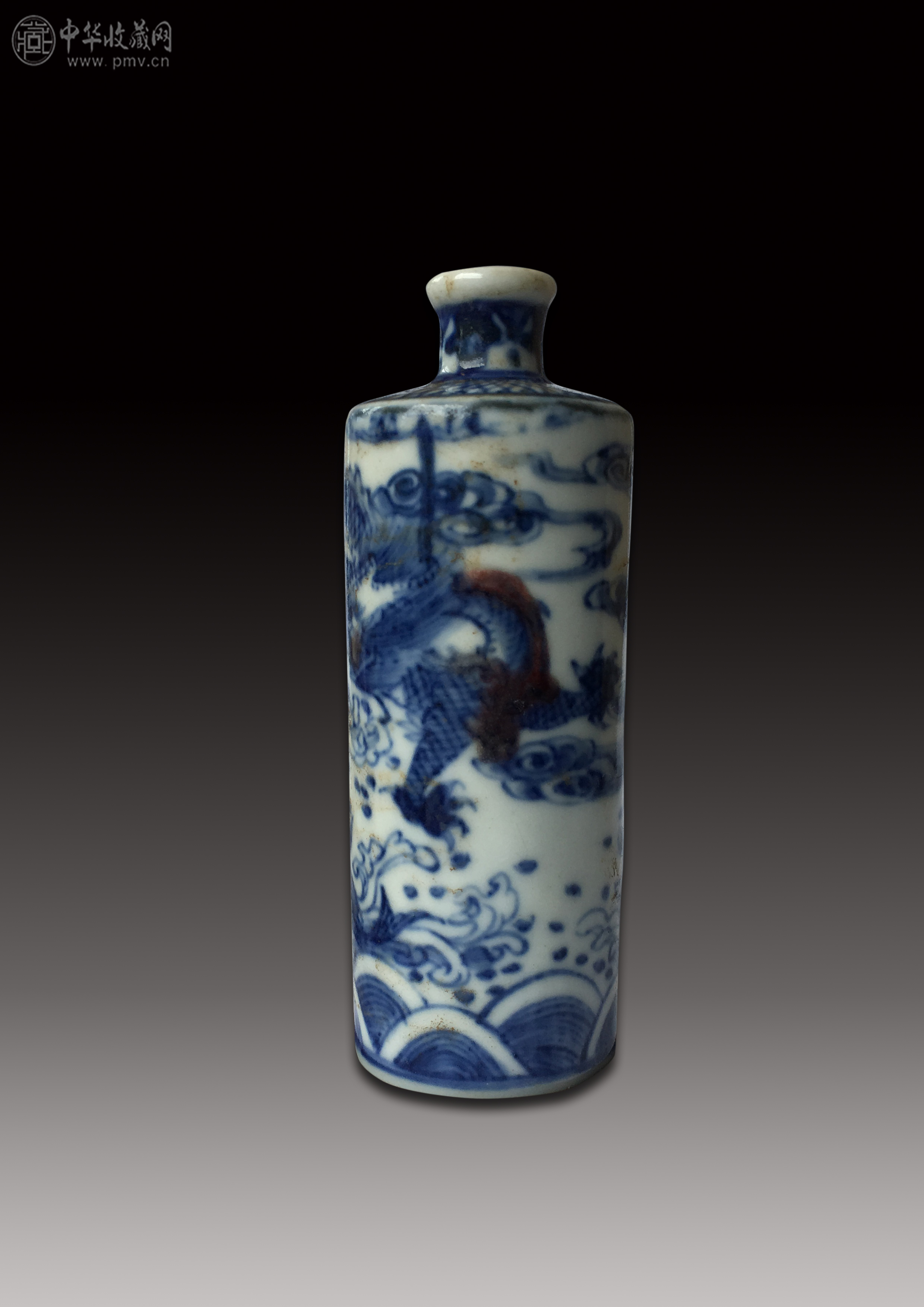 清早期瓷胎青花龙魚纹鼻烟壶藏家展厅收藏资讯|艺术家|书画家|书画名人