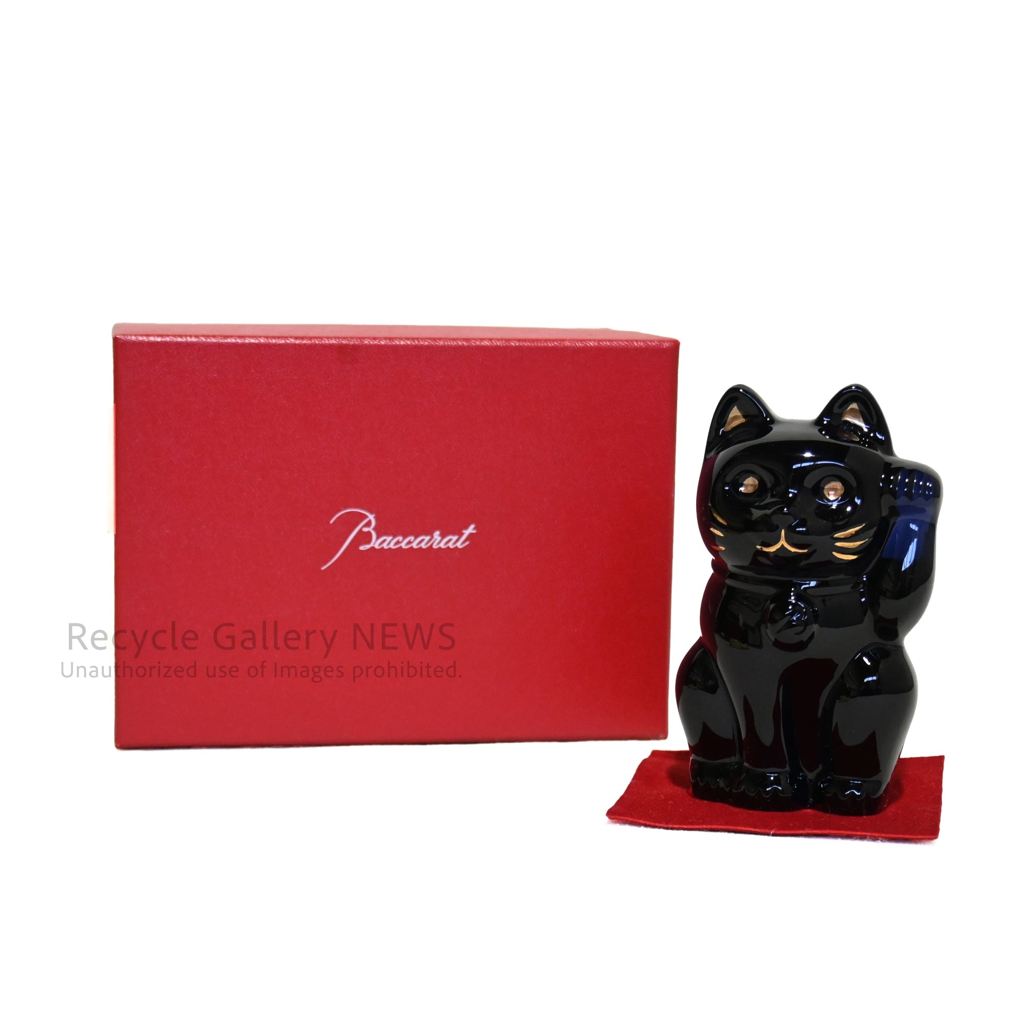 Baccarat Maneki-Neko Lucky Cat Fortune Cat Midnight blue（Blue