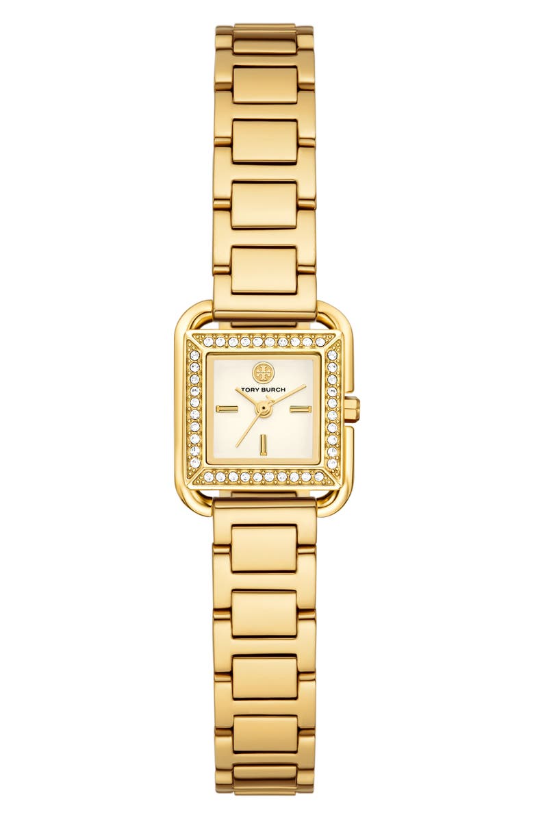 Tory Burch The Small Kira Crystal Bezel Bracelet Watch, 18mm x