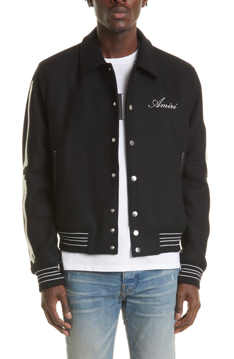 AMIRI Bones Wool Varsity Jacket | Nordstrom