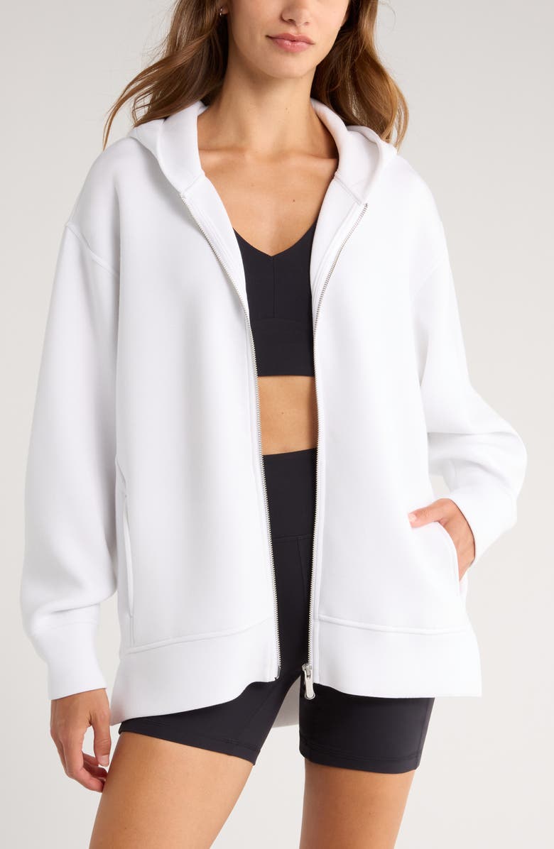 Zella Relaxed Fit High-Low Zip Hoodie | Nordstromrack