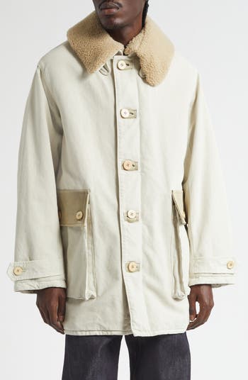 VISVIM Winfield Field Coat with Genuine Shearling Collar | Nordstrom