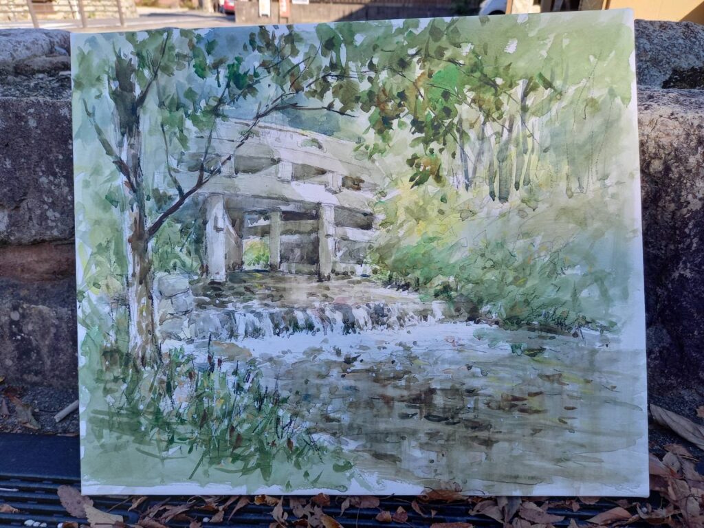 スケッチ会｜滋賀県｜大津市｜坂本｜2024年11月｜風景画・作品