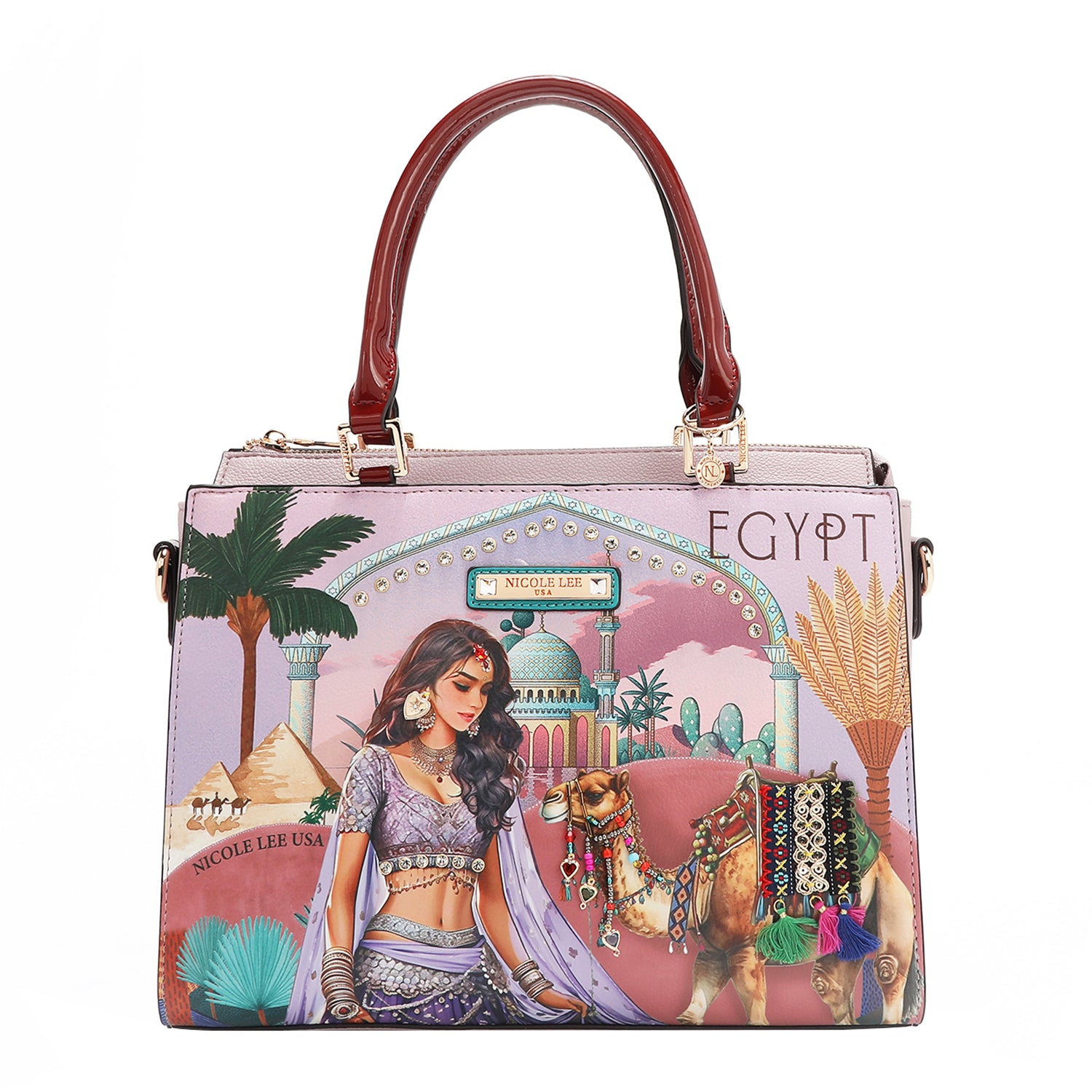Queen Cleopatra Tote Bag with Exclusive Camel print lining in