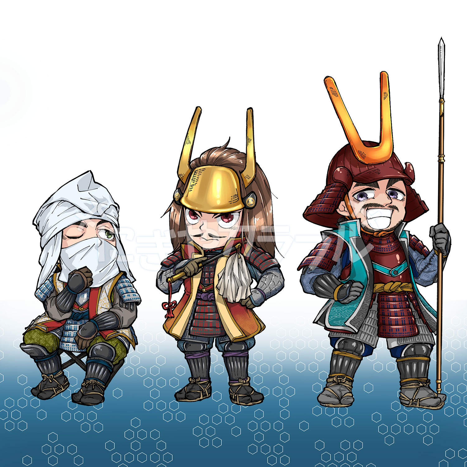 戦国武将イラスト・石田三成と仲間たち | にぎやカラブログ