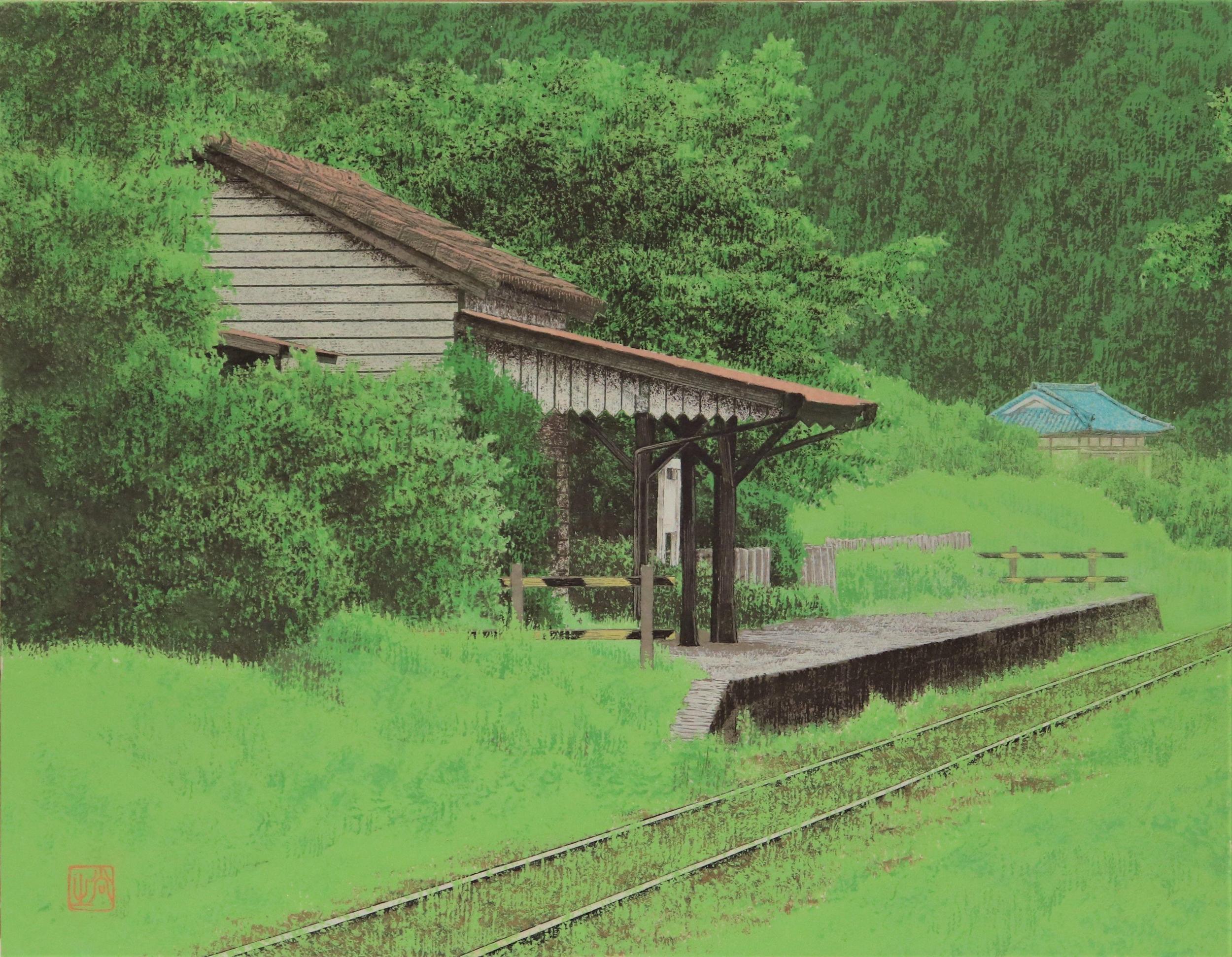 真作」小田野尚之 日本美術院 同人 芸大秀才 本格岩絵の具 4号S