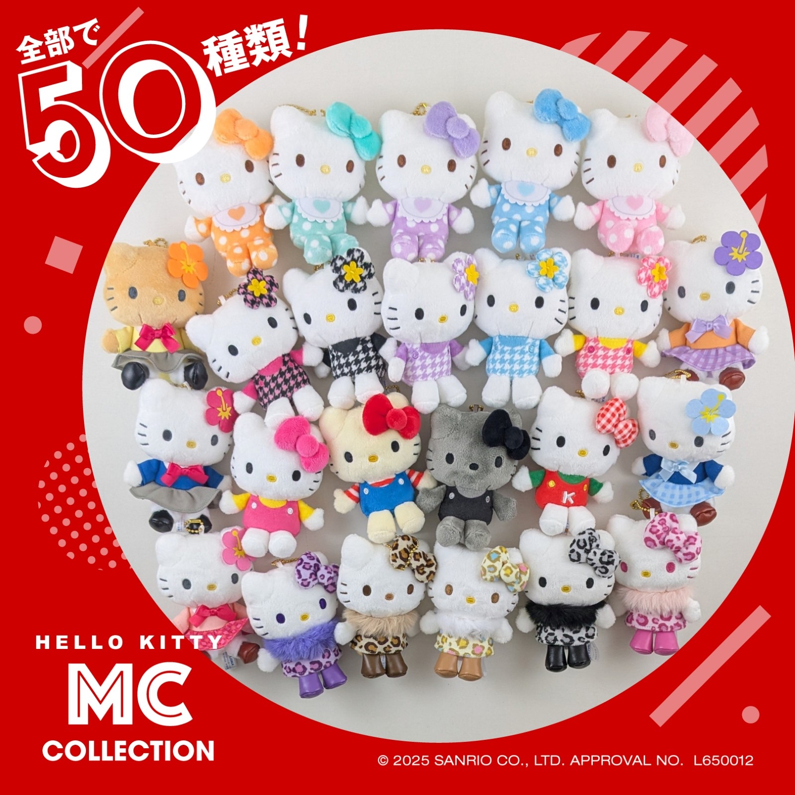 サンリオ」ハローキティのマスコットコレクション（全50種）発売に